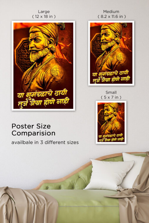 Chhatrapati Shivaji Maharaj Devnagri Mantra Devotional Poster Cultural Poster - Image 7
