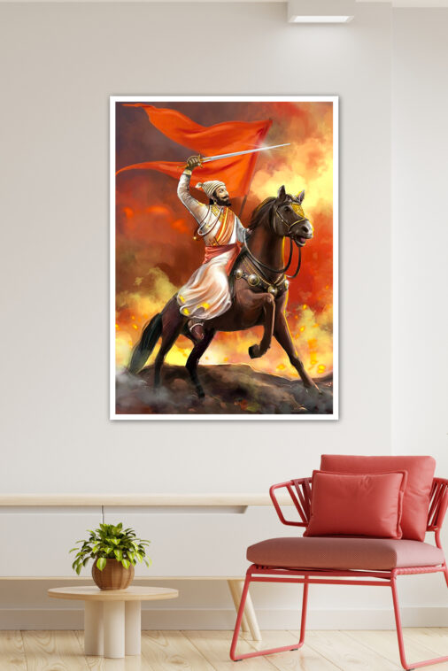 Chhatrapati Shivaji Maharaj Portrait Cultural Poster - Image 3