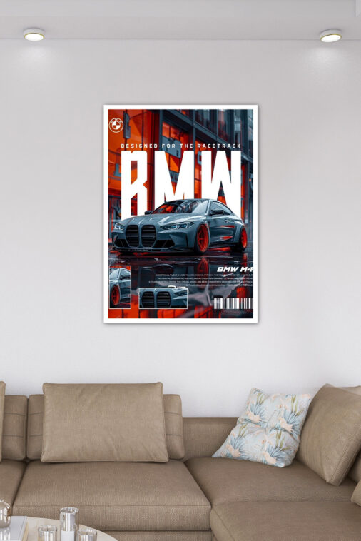 Designer BMW M4 Series Poster Cars Collection - Image 6