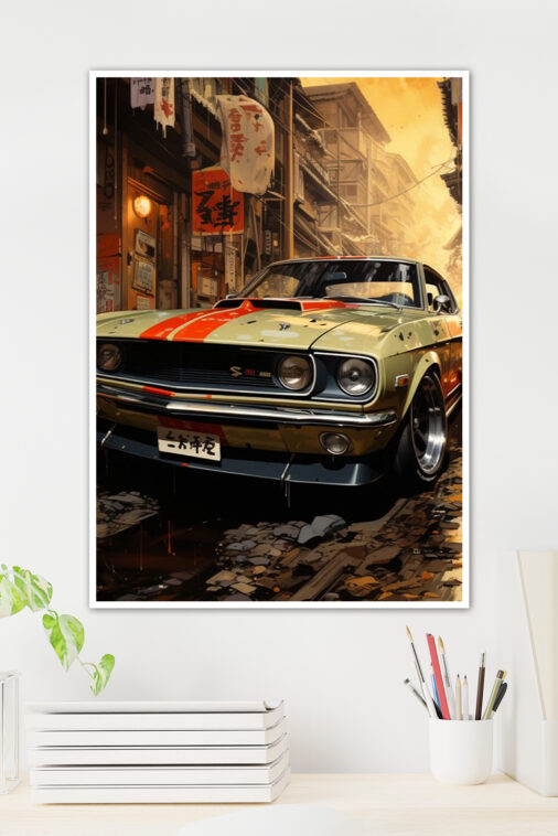 Dodge Challenger Vintage Era Poster Cars Collection - Image 2