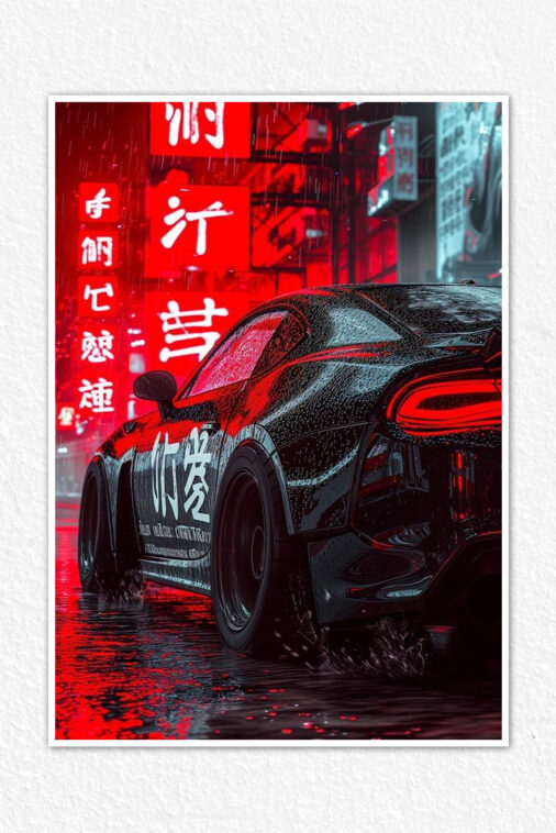 Drift Of Tokyo Light Street Poster Cars Collection