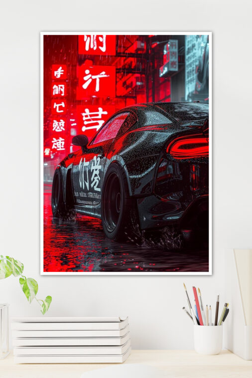 Drift Of Tokyo Light Street Poster Cars Collection - Image 3
