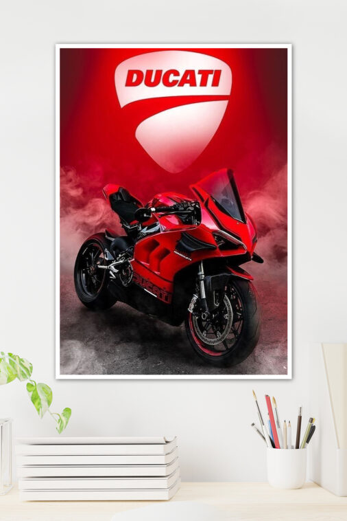 Ducati Panigale V4 Red Poster Bikes Collection - Image 2