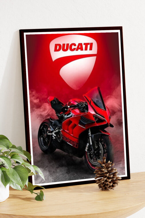 Ducati Panigale V4 Red Poster Bikes Collection - Image 4