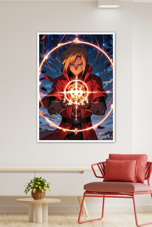 Edward Elric Alchemy Circle Fullmetal Alchemist Anime Poster - Image 3