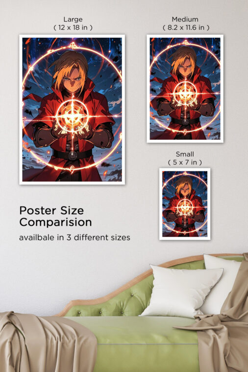 Edward Elric Alchemy Circle Fullmetal Alchemist Anime Poster - Image 7