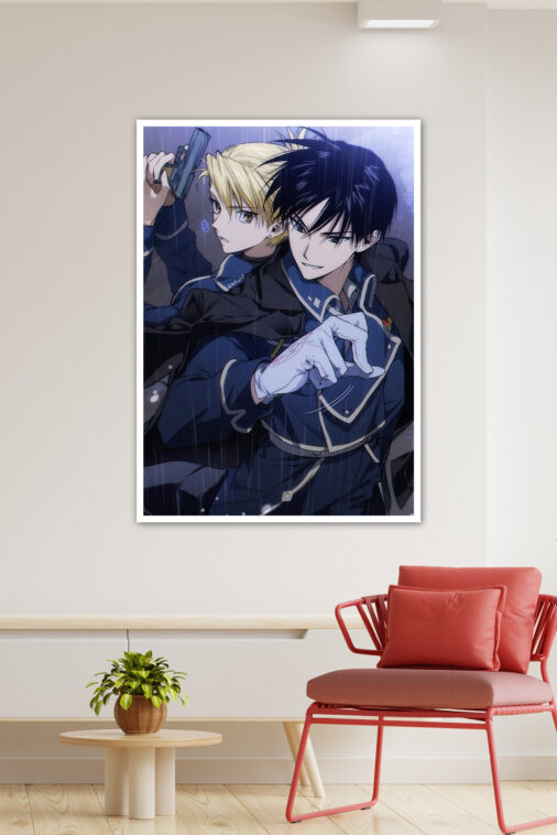 Edward Elric & Riza Hawkeye Fullmetal Alchemist Anime Poster - Image 3
