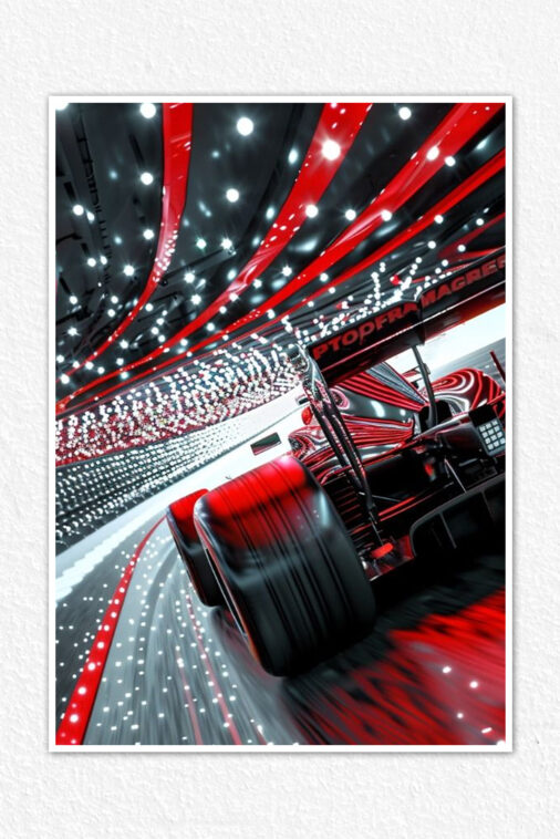 Epic F1 Race On Track Poster Cars Collection
