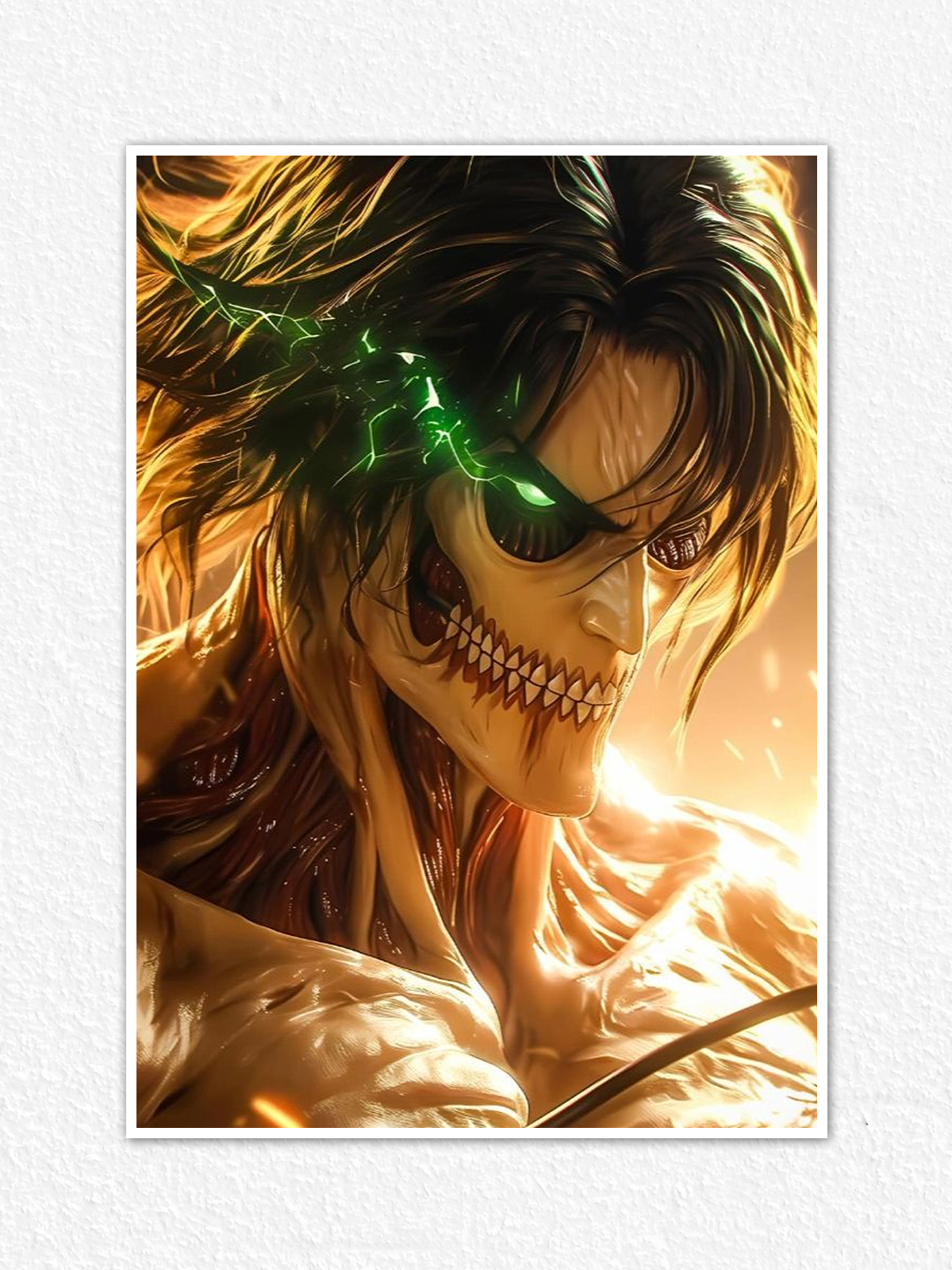 Eren Yeager Anger Rage Anime Poster