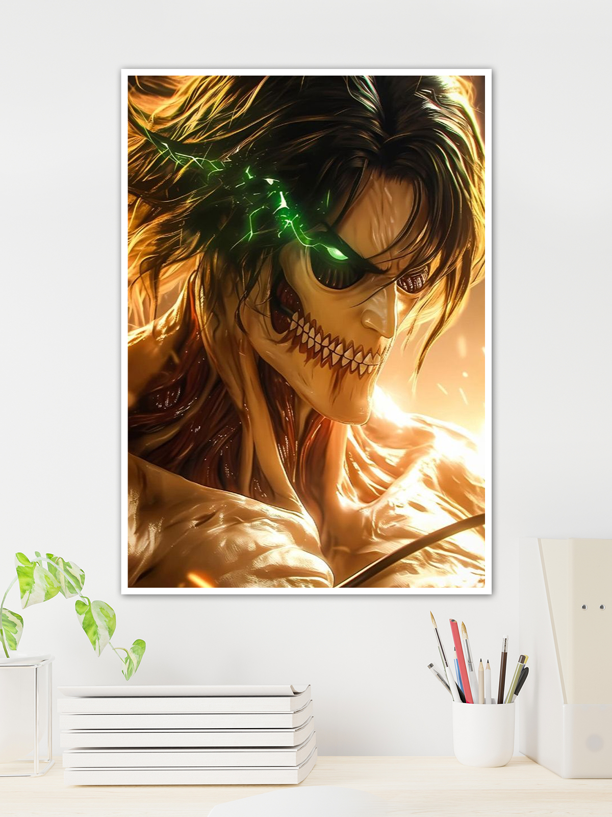 Eren Yeager Anger Rage Anime Poster - Image 3