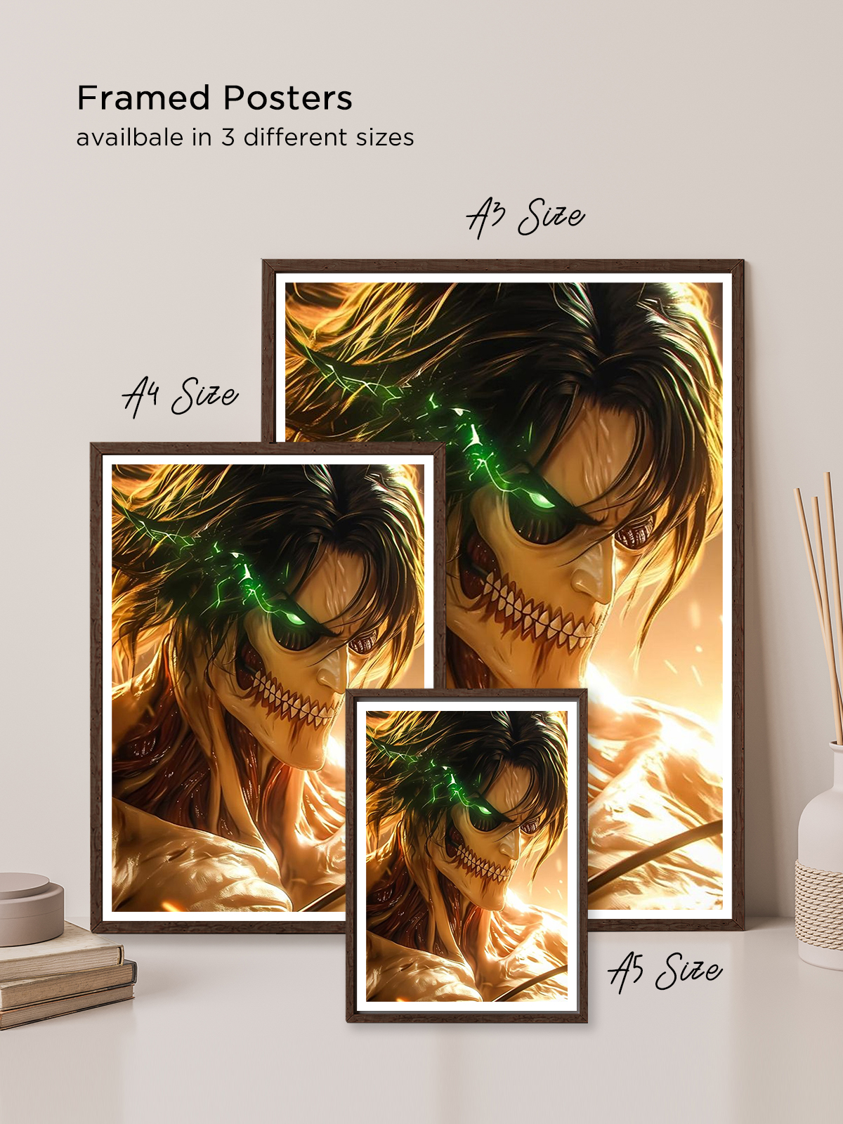 Eren Yeager Anger Rage Anime Poster - Image 6
