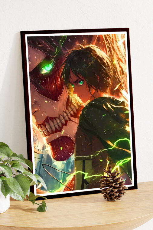 Eren Yeager Double Look Anime Poster - Image 4