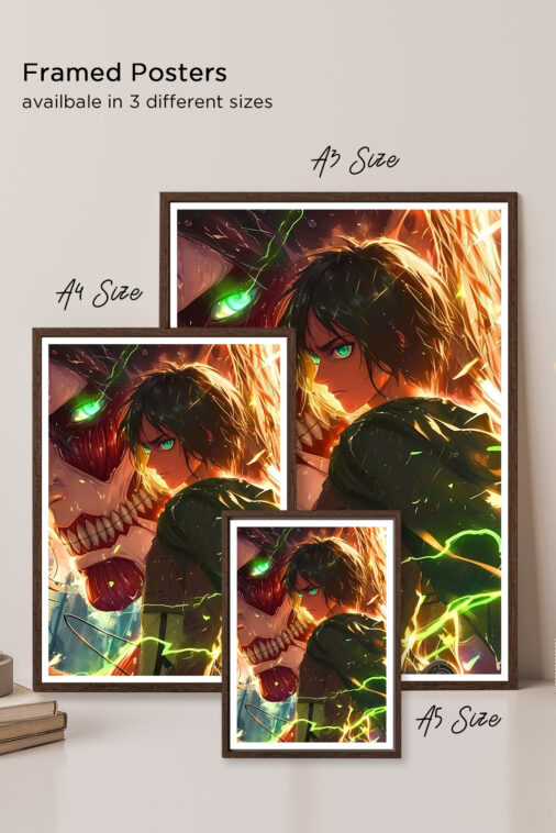 Eren Yeager Double Look Anime Poster - Image 5