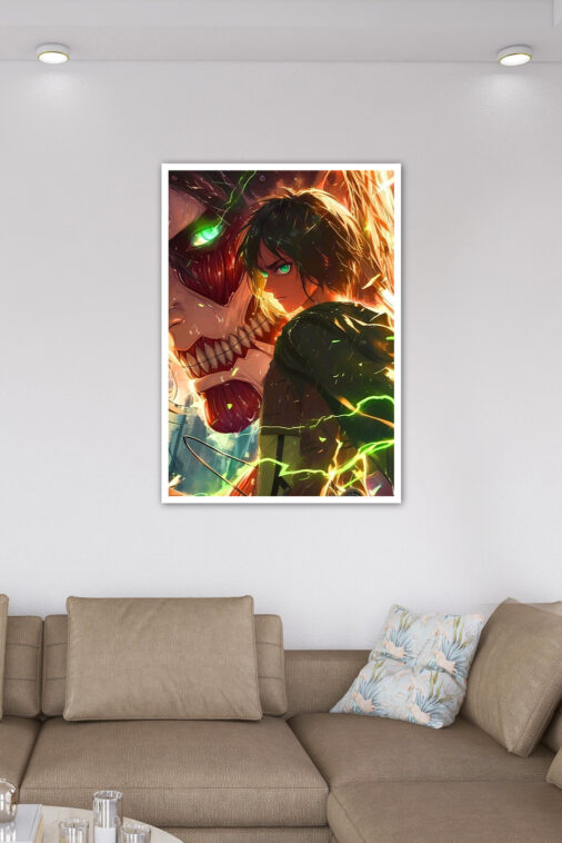 Eren Yeager Double Look Anime Poster - Image 6