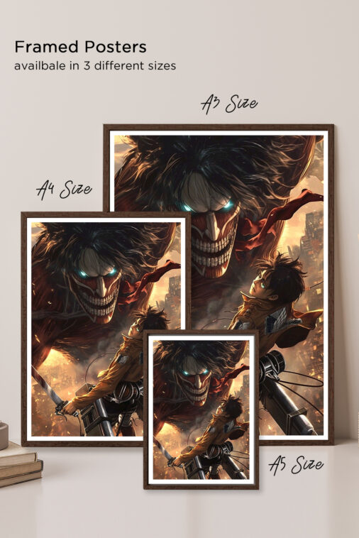 Eren Yeager Inside Demon Anime Poster - Image 5