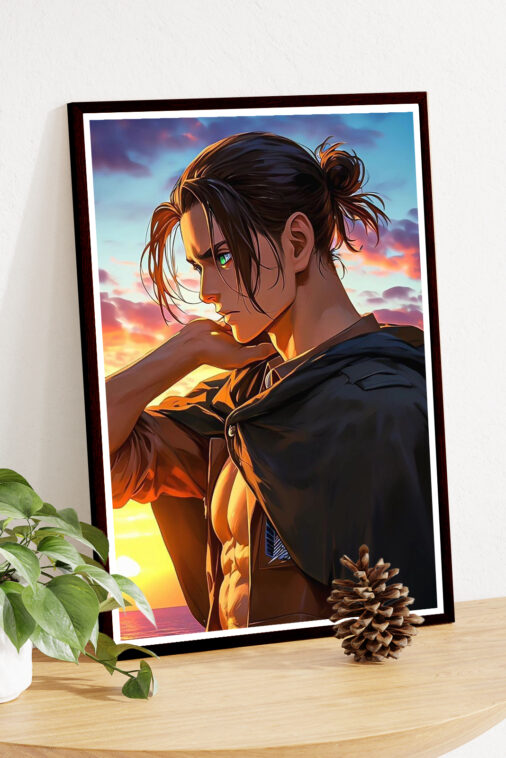Eren Yeager Sunshine Reflection Anime Poster - Image 4