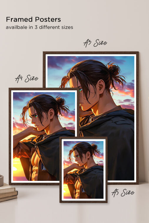 Eren Yeager Sunshine Reflection Anime Poster - Image 5