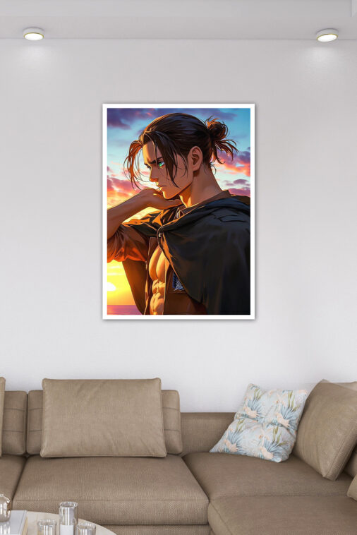 Eren Yeager Sunshine Reflection Anime Poster - Image 6