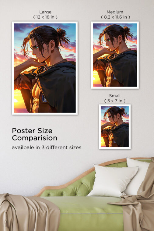 Eren Yeager Sunshine Reflection Anime Poster - Image 7