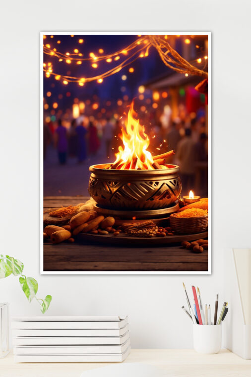 Festival Celebration For Providing Light And Warmth With Lohri Cultural Poster - Image 2