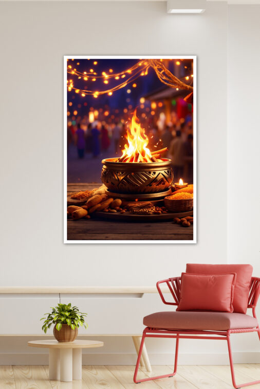 Festival Celebration For Providing Light And Warmth With Lohri Cultural Poster - Image 3