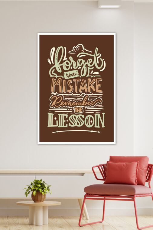 Forget The Mistake Remember The Lesson Motivation Poster - Image 4