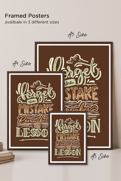 Forget The Mistake Remember The Lesson Motivation Poster - Image 6