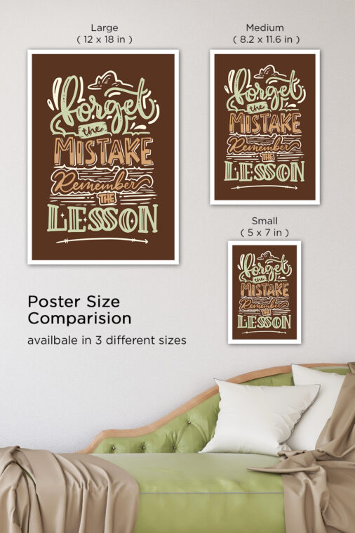 Forget The Mistake Remember The Lesson Motivation Poster - Image 8