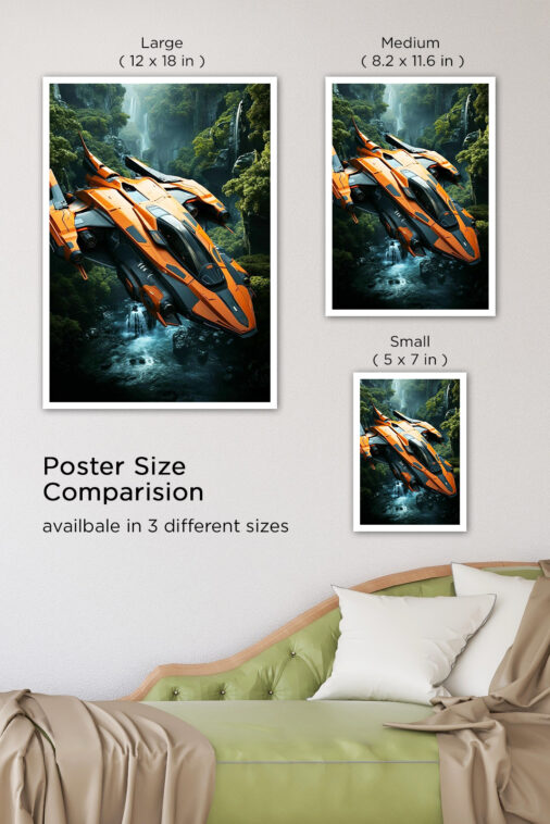 Futuristic Warrior Vision Airplace Warcraft Poster Collection - Image 7