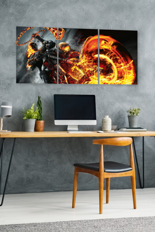 Ghost Rider Flaming Skull Ultrawide Poster - Image 5