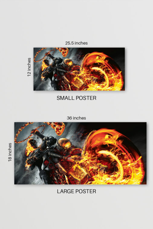 Ghost Rider Flaming Skull Ultrawide Poster - Image 6