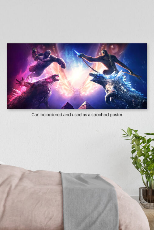 Godzilla vs Kong the New Empire Titans Clash Ultrawide Poster - Image 3