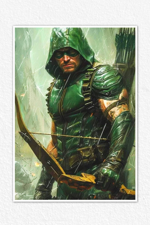 Green Arrow Rain Poster DC Superheroes