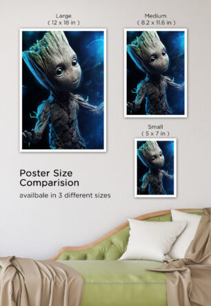 Groot Blu Light Poster Marvel Collection - Image 7