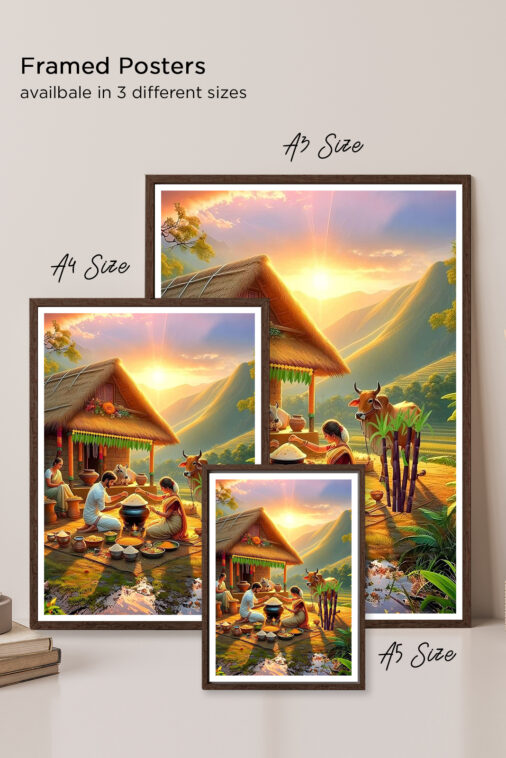 Harvest Festival Celebrated In Tamilnadu With Pongal Cultural Poster - Image 5