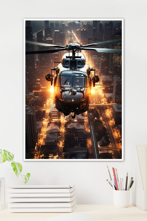 Heavy Firing High Fly War Chopper Warcraft Poster Collection - Image 3
