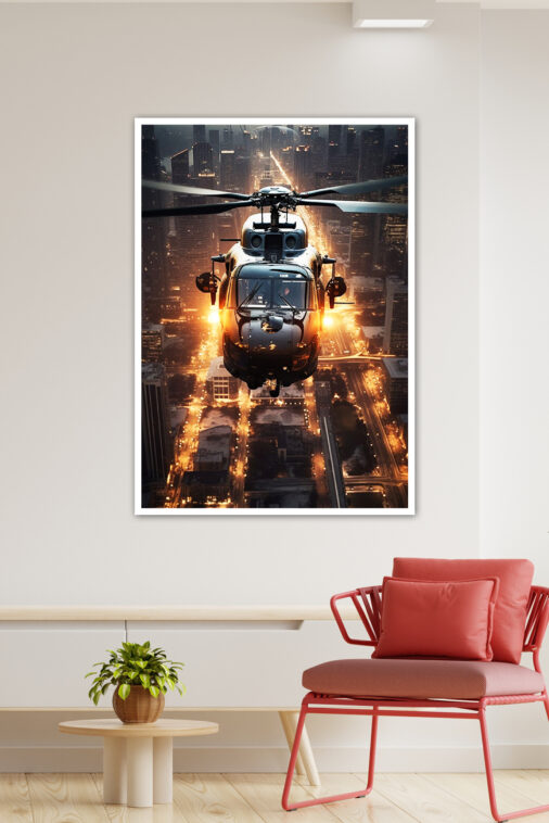 Heavy Firing High Fly War Chopper Warcraft Poster Collection - Image 4