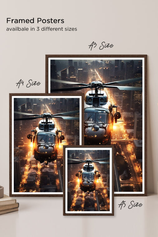 Heavy Firing High Fly War Chopper Warcraft Poster Collection - Image 6