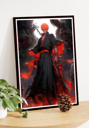 Ichigo Kurosaki Bankai Fiery Battle Anime Poster - Image 5