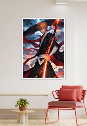Ichigo Kurosaki Bankai Tentacled Sword Anime Poster - Image 3