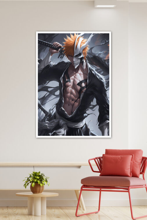 Ichigo Kurosaki Hollow Mask Anime Poster - Image 3