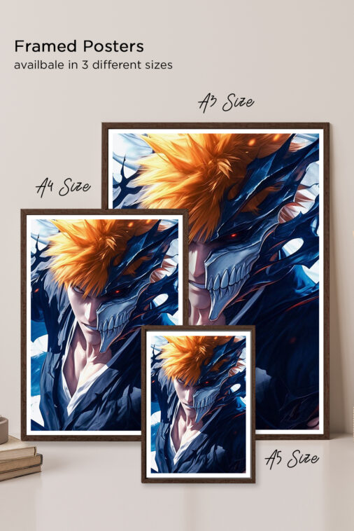 Ichigo Kurosaki Hollow Mask Close-up Anime Poster - Image 5