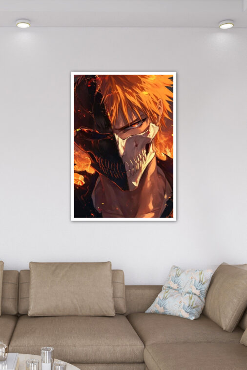 Ichigo Kurosaki Hollow Mask Close-up Anime Poster - Image 6