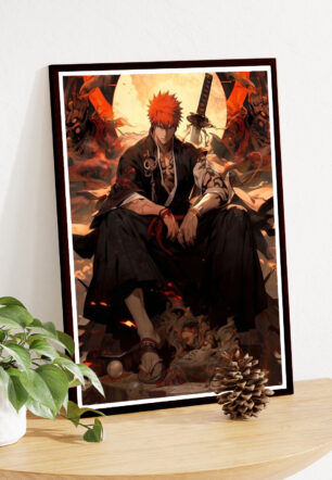 Ichigo Kurosaki Seated on Throne Anime Poster - Image 5
