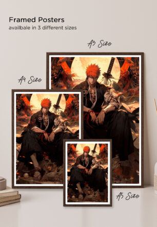 Ichigo Kurosaki Seated on Throne Anime Poster - Image 6