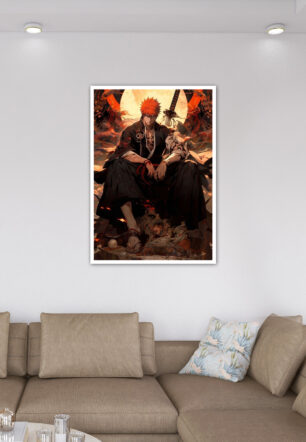 Ichigo Kurosaki Seated on Throne Anime Poster - Image 7