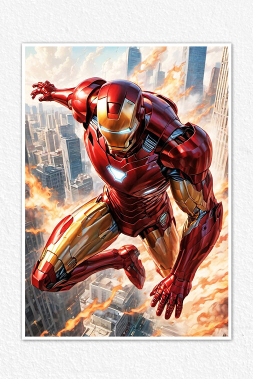 Iron Man Comic Art Poster Marvel Collection