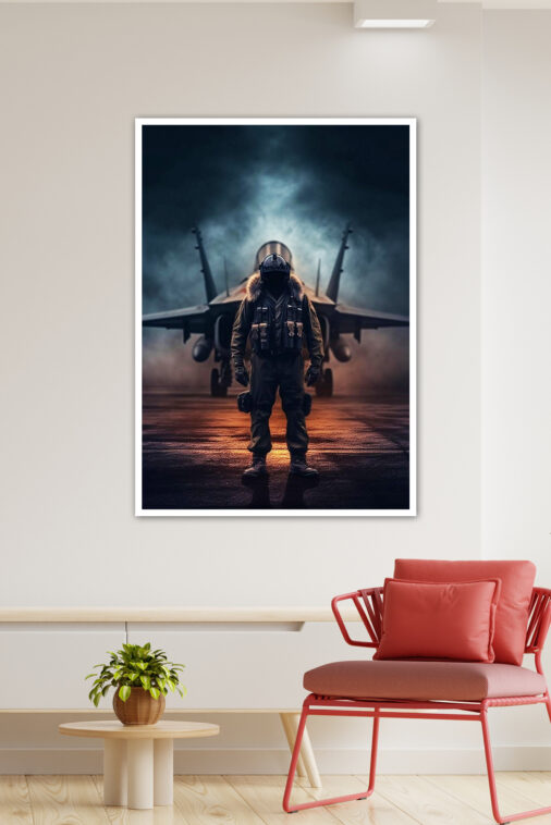 Jet Fighter Pilot Ready For Battle Warcraft Poster Collection - Image 4