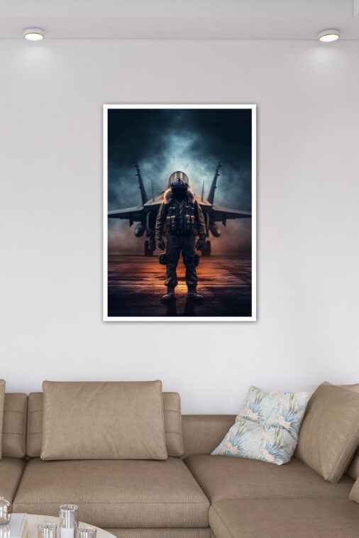 Jet Fighter Pilot Ready For Battle Warcraft Poster Collection - Image 7