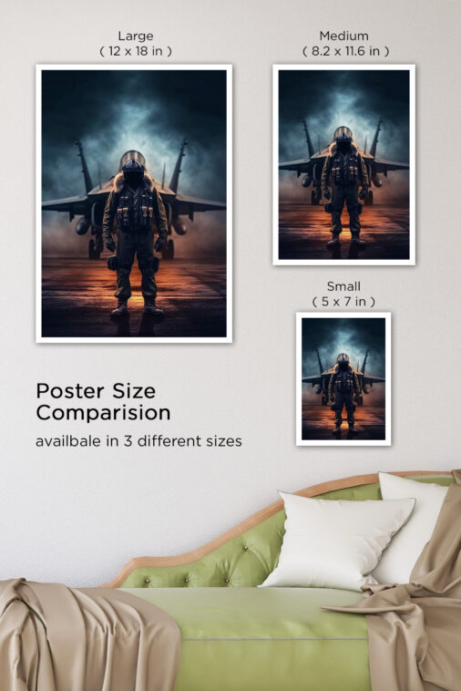 Jet Fighter Pilot Ready For Battle Warcraft Poster Collection - Image 8